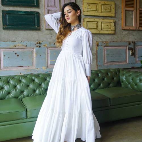 white Jalpari Maxi