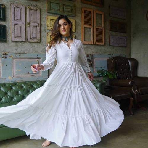 white Jalpari Maxi