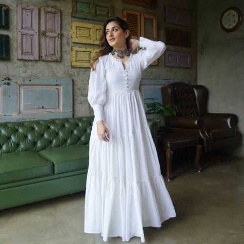 white Jalpari Maxi