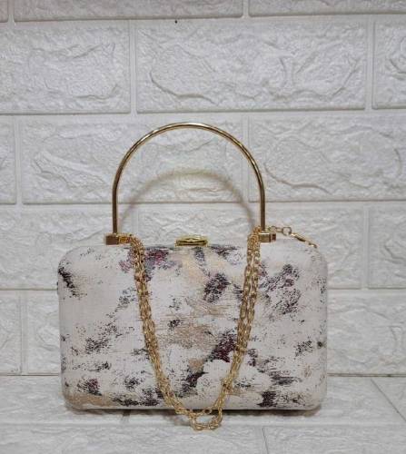 Velvet Wood Box Clutch