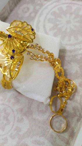 Gold plated bracelet watch bangle 