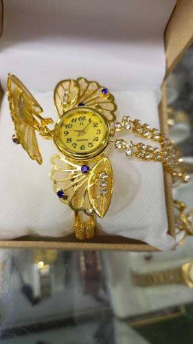 Gold plated bracelet watch bangle 