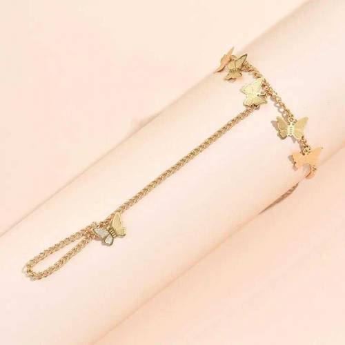 1 PC alloy gold plated modern butterfly charm bracelet 
