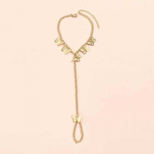 1 PC alloy gold plated modern butterfly charm bracelet 