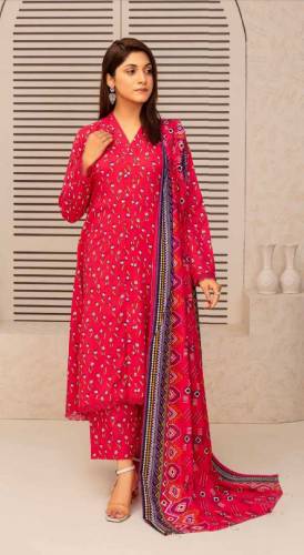 3 Piece printed Doria linen 