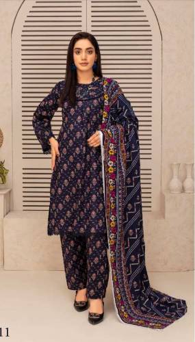 3 Piece printed Doria linen 