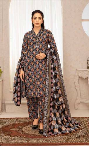 3 Piece printed Doria linen 