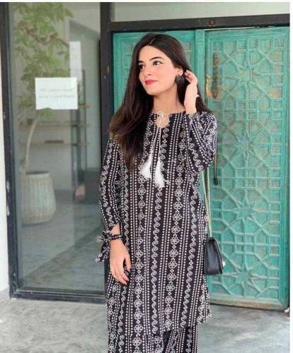 2Pcs Women's sitched suit Lawn