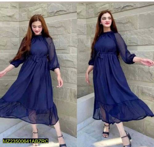 1 pc  woman stitched chiffon frock