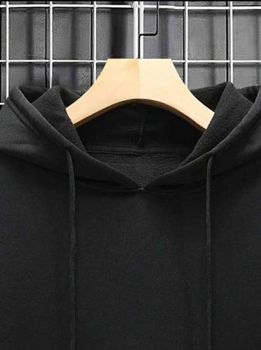 1pcs Men fleece plain hoodie 