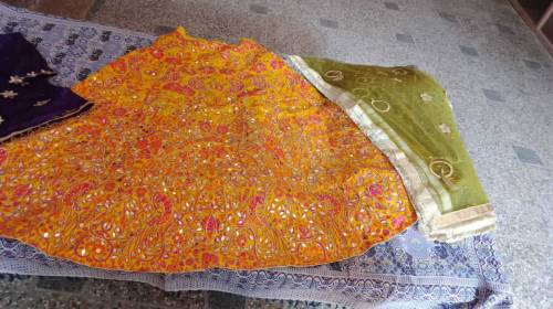 Hand made mehndi lehnga 