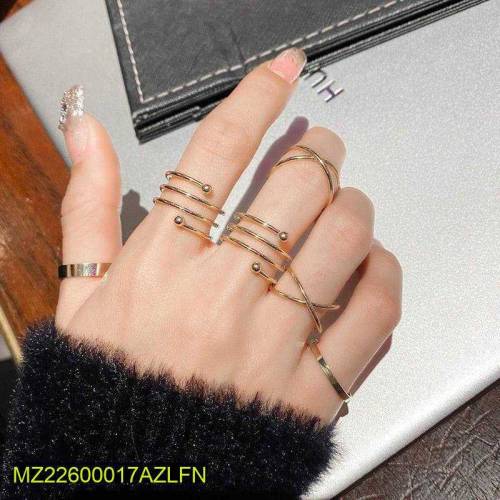 6 pcs golden ring set