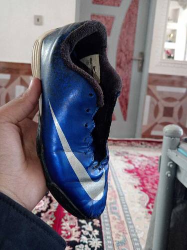 used futsal shoes,blue color, Nike Comapny.
