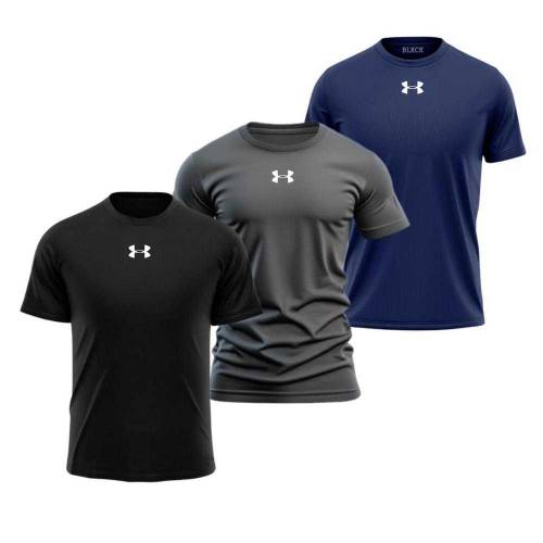 3 PCS Men's blank crew neck tshirt in cotton 