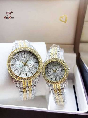 Diamond Stone Couple Watch 