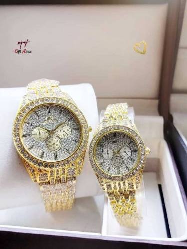 Diamond Stone Couple Watch 