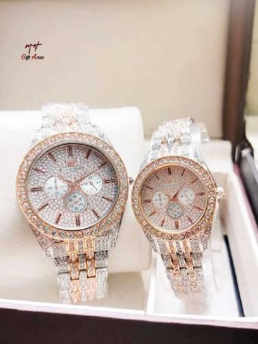Diamond Stone Couple Watch 