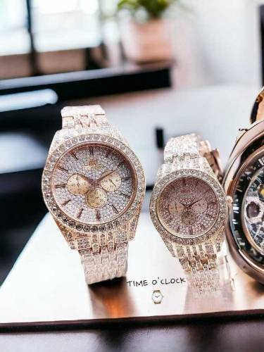 Diamonds stons couple watches