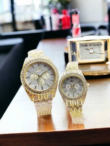 Diamonds stons couple watches