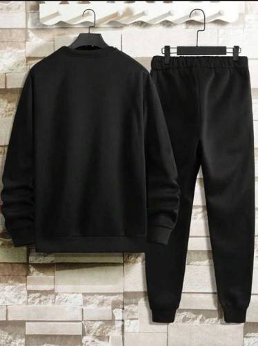 2 PCs Unisex Fit Printed sweatshirt Track Suit 