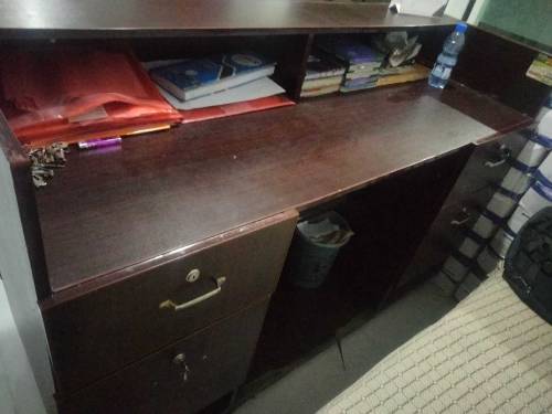 wooden counter
