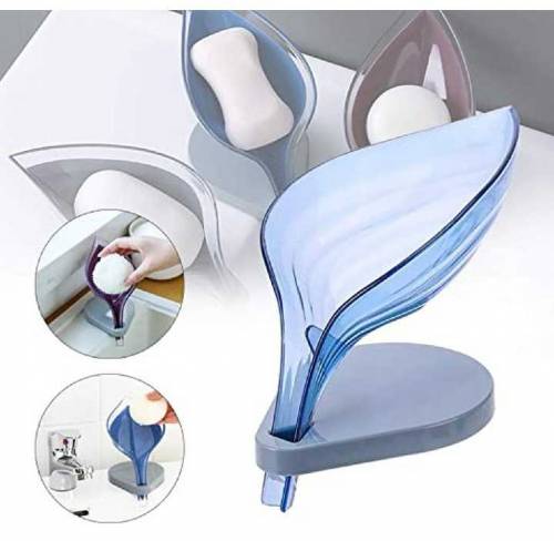 Newstyle Leaf Shape Soap Box Drain Soap Holder Box Bathroom Shower Soa