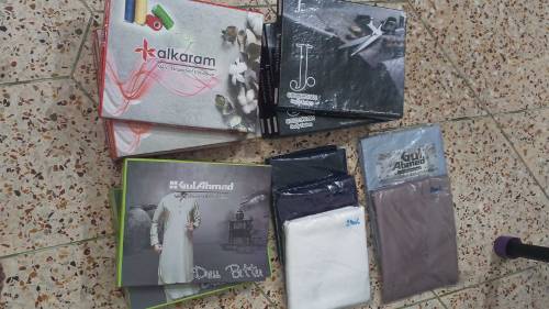 Unstitched Men Suit 4 Mtr Available With Box Pack