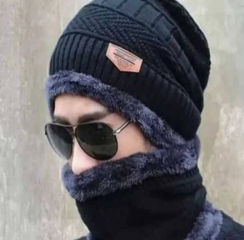 Men's Winter Cap with beanie neck 