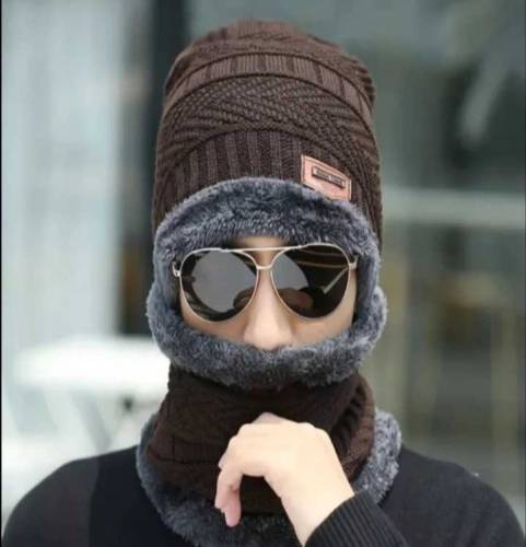 Men's Winter Cap with beanie neck 
