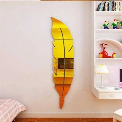 Acrylic mirror golden leaf for door 