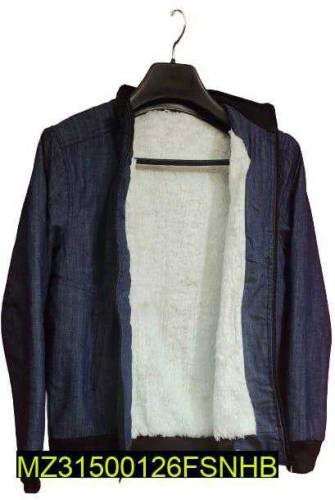 1PC's Men's Stitched Twill Jeans Full Sleeves Jacket