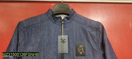 1PC's Men's Stitched Twill Jeans Full Sleeves Jacket