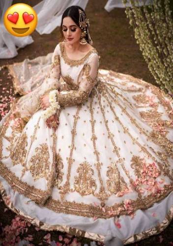 embroidery net frock