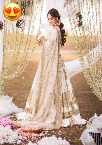 embroidery net frock