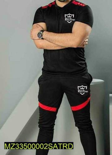 •  Includes: T-shirt, Trouser•  Fabric: Polyester•  Pattern: Stripes P
