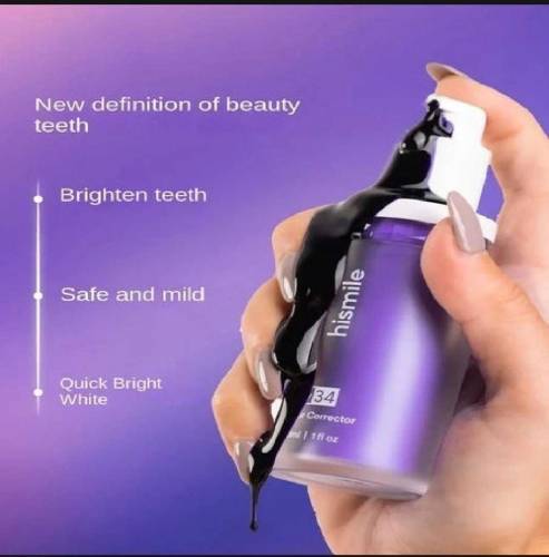 Teeth Whitening V34 Colour Corrector Serum - 30ml Purple Toothpaste 