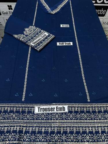 women unstitched Dhanak Embroidered Suit 