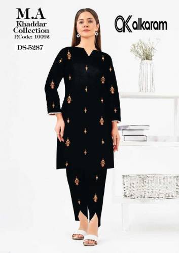 women unstitched Dhanak Embroidered Suit 