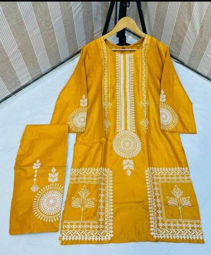 Women's Stiched Linen Suit 2pcs