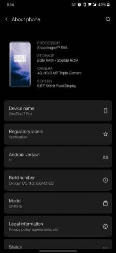 OnePlus 7 pro
