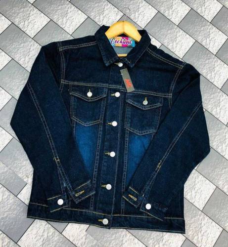 Women Stitched Denim Plain Jacket 