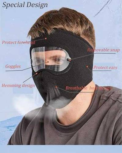 pack Of 2) Combo Deal Windproof Anti Dust Full Face Masks (1pair) Knee