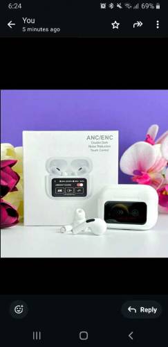 white wireless active noise cancelling earbuds with touch control.
