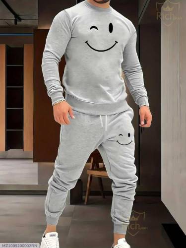 2pcs men,s fleeca graphic sweatshirt track suit