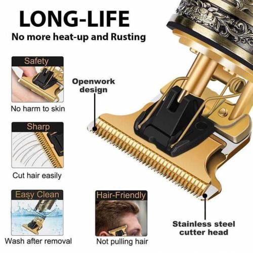 Men's golden ABs alloy hair trimmer