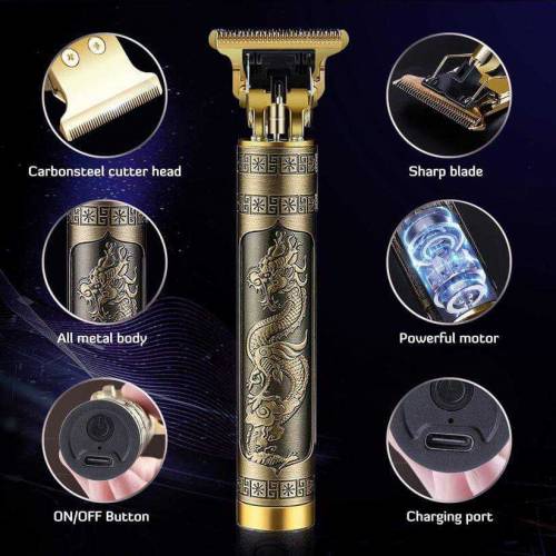 Men's golden ABs alloy hair trimmer