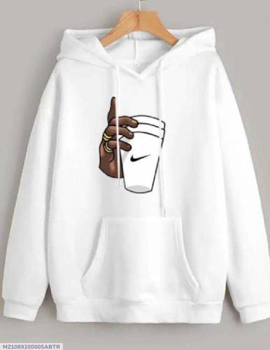 1 Pc Men's  Cotton Printed Hoodie 