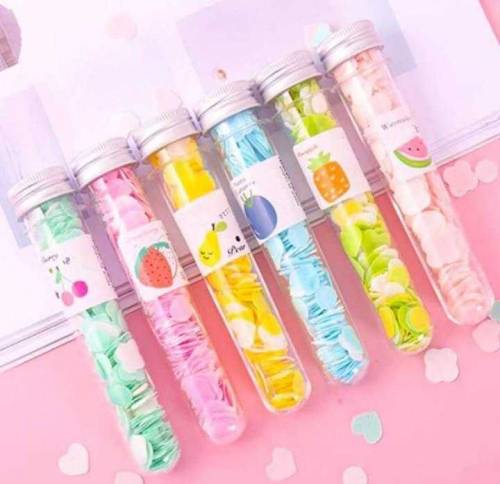 2 Pcs Mini Bottles Fruity Paper Soap - Compact Tissue Soap For Pocket 