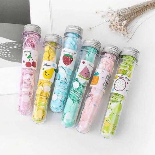 2 Pcs Mini Bottles Fruity Paper Soap - Compact Tissue Soap For Pocket 