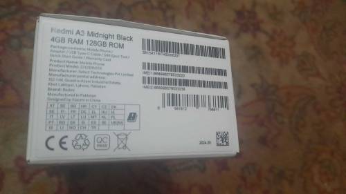 redmi mobile phone pack box black colur